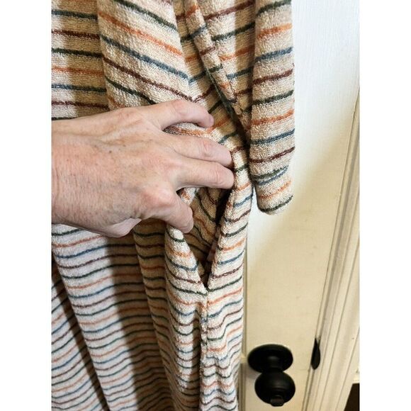 Vintage Sears JR Bazaar Stripe Terrycloth Midi Dress Size 1. E - Picture 4 of 6